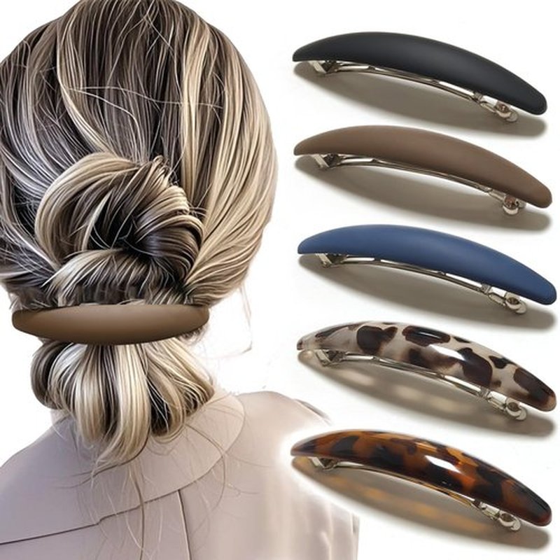 Markuii Large Hair Barrette 4 Inch No Slip Not Easy to Break French Hair Clips for Women Thick to Thin Hair, 5 Pack