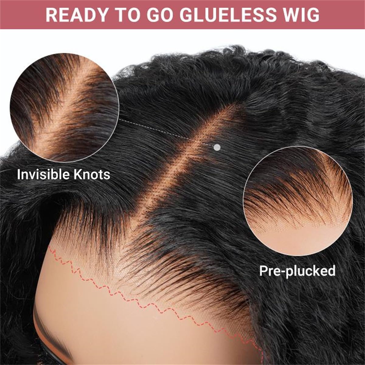 Wiggins Ready And Go Glueless Wigs Human Hair Curly Lace Front Wigs Human Hair Pre Plucked Bleached Knots Curly Hair Products Pre Cut Lace 4x7 Lace Front Wig Glueless Wigs For Women 14 Inch