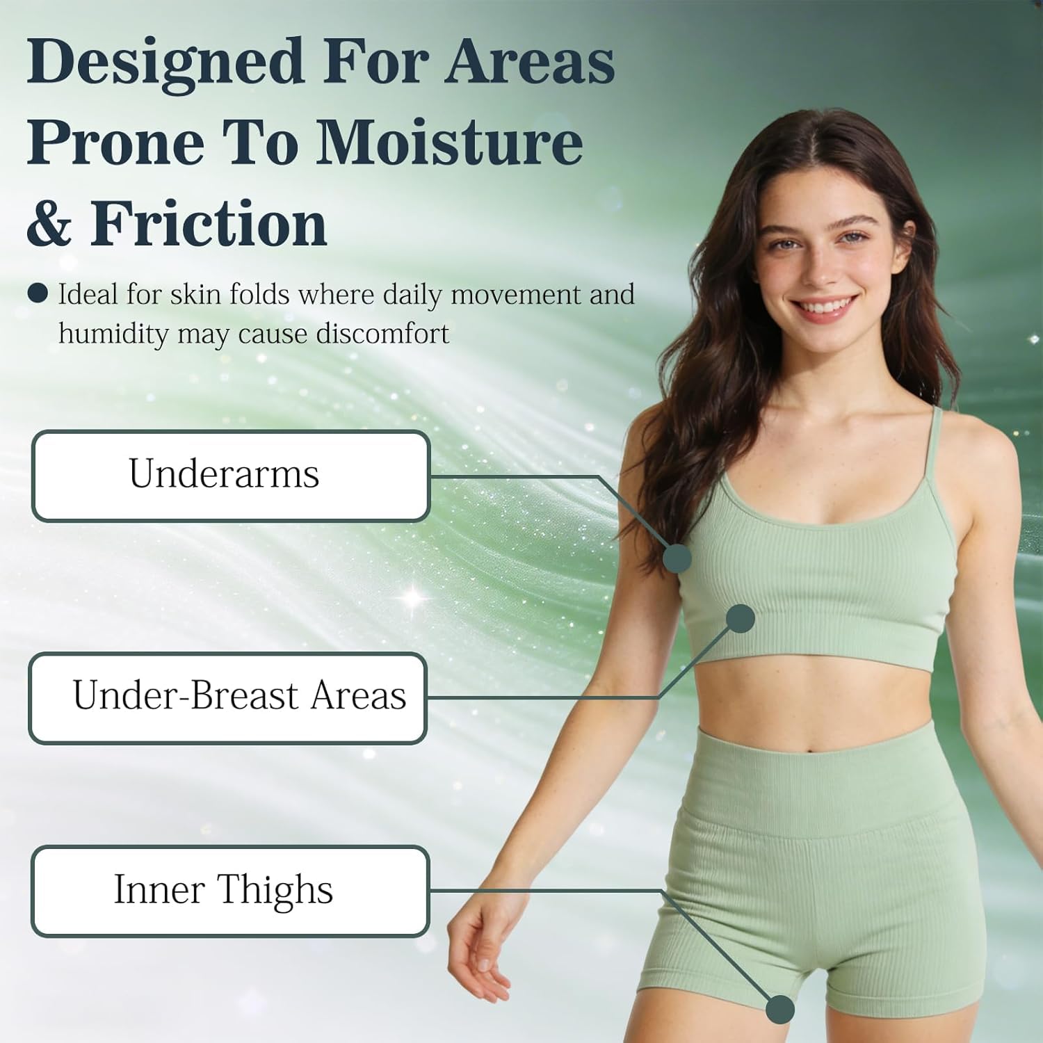 LOYOTICE 3Pcs Intertrigo Cream, Skin Fold Care & Chafing Support Cream, Helps Soothe Irritated Skin, Reduce Friction, Supports Skin Comfort, Fast-Drying Non-Greasy for Daily Use
