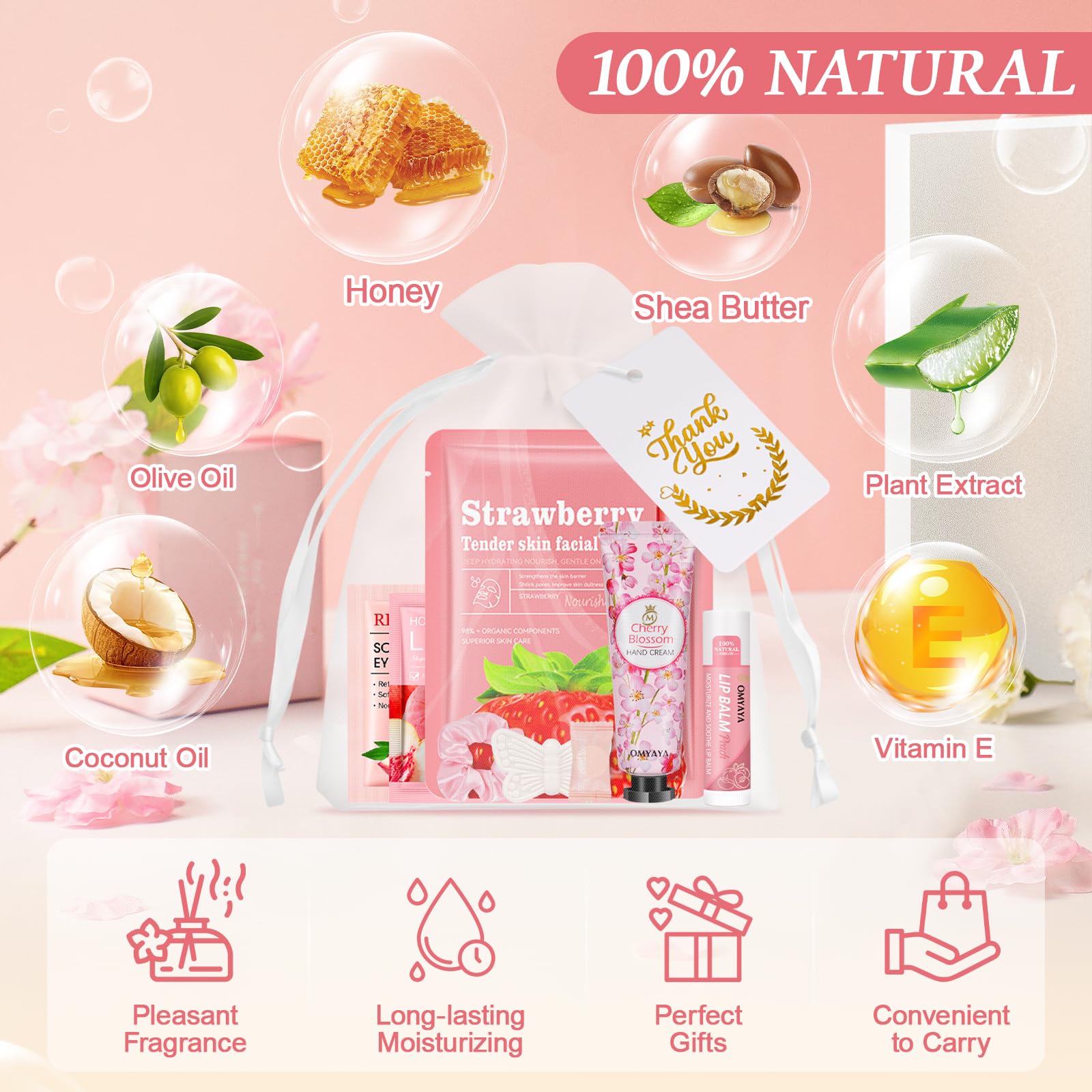 100 Pcs Spa Party Favors For Women,Spa Party Supplies Include Bulk Facial Mask,Hand Cream,Lip Balms,Under Eye Patches,Lip Mask,Bulk Gifts For Women, Mothers Day Gift, Spa Sleepover Party Supplies