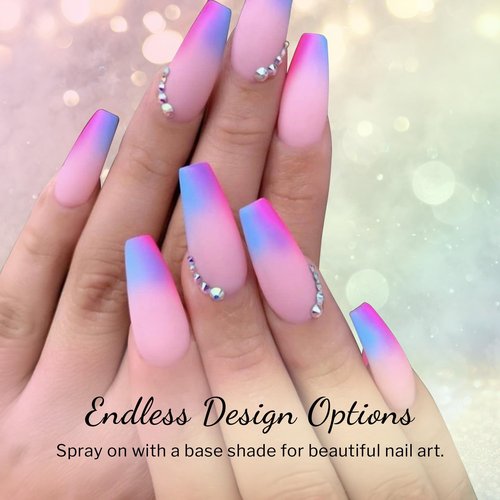 SNS Air Ombre Nail Spray Powder (Pink, AO015) - Nail Art Manicure Designs Using Spray-On Tech - For Beginner Nail Techs & DIY Enthusiasts - Works With Dip Powder, UV Gel & Acrylic