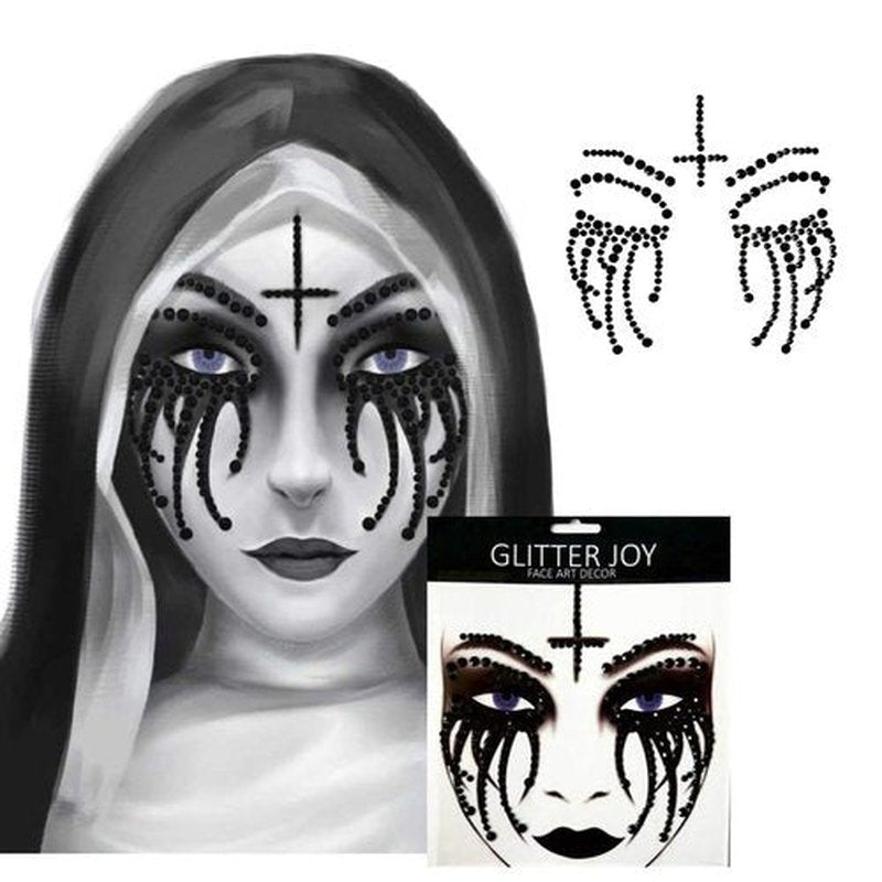 Halloween Face Gems Jewels,Day of the Dead Skull Spider Web Clown Rhinestone Face Tattoo Stickers for Men Women Kids Halloween Cosplay Makeup