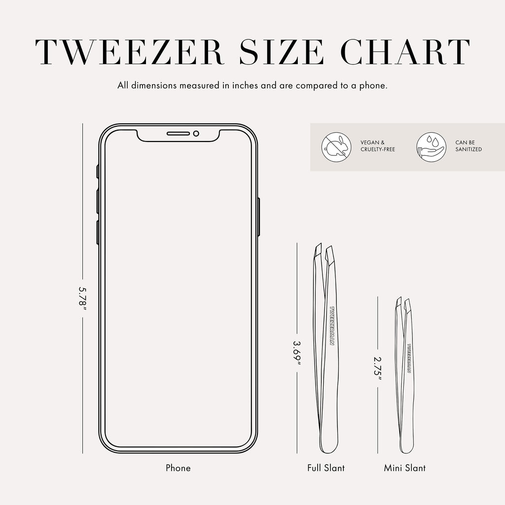 Tweezerman Mini Slant Tweezer–Tweezerman Tweezers for Eyebrows Lilac