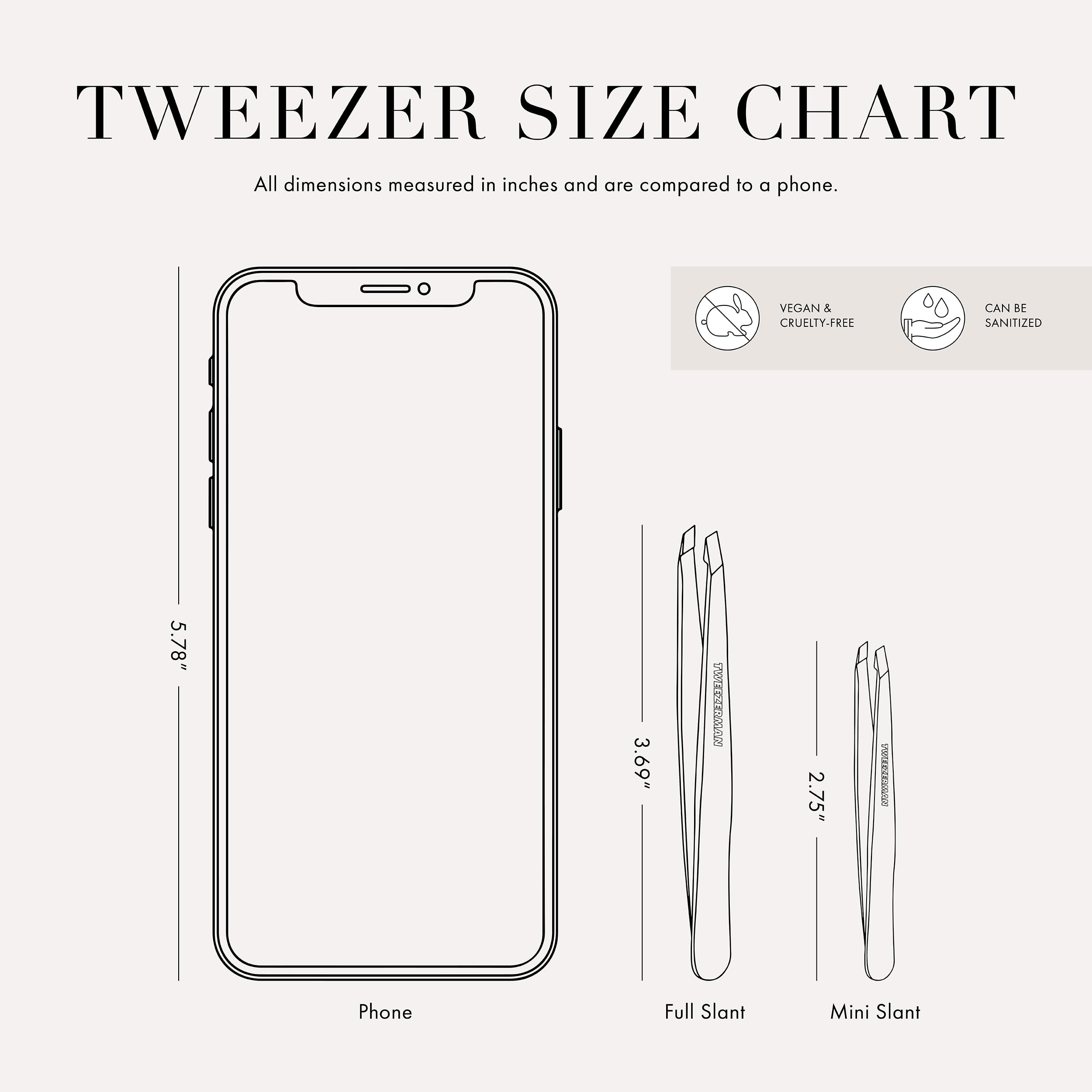 Tweezerman Mini Slant Tweezer–Tweezerman Tweezers for Eyebrows Lilac