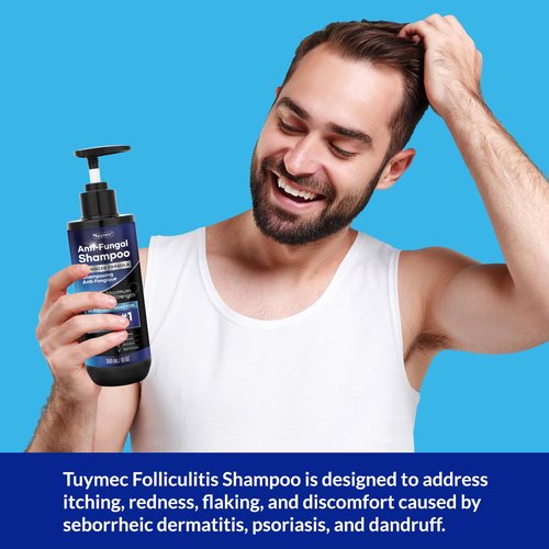 Tuymec Psoriasis Shampoo, Seborrheic Dermatitis Folliculitis Shampoo, Anti-Fungal and Anti-Dandruff for Men and Women 300ML.