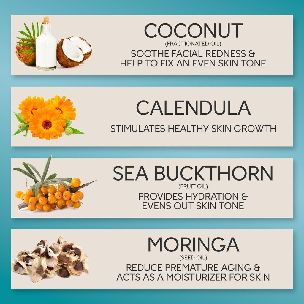 All Good Rejuvenating Body Serum for Men & Women - Calendula, Moringa, Sea Buckthorn & Essential Oils - Lightweight, Moisturizer & Replenishing Serum - Made in USA - 3oz (Coconut)