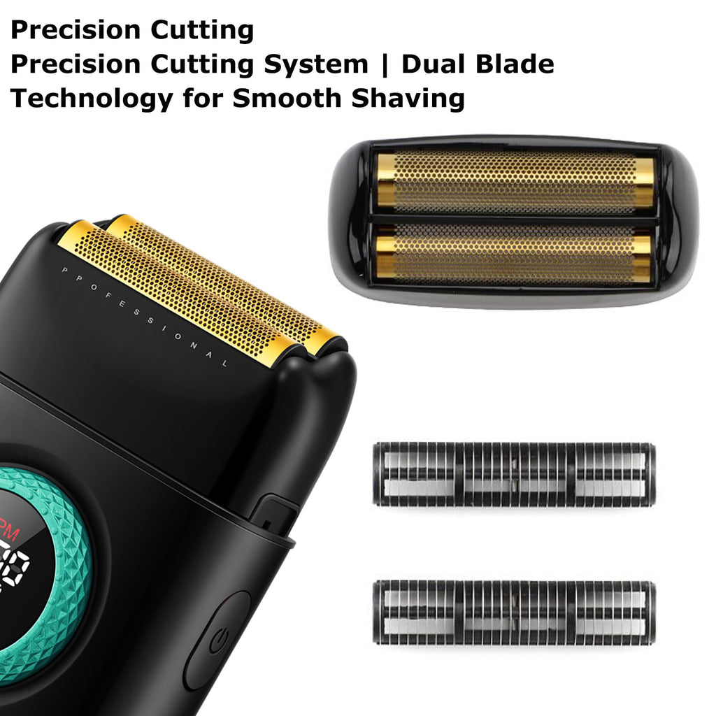 VGR 377 Foil Shaver Replacement Head, Electric Shaver Replacement Foil and Cutters Set, Double Titanium Foil Floating Blade, 1 Pack