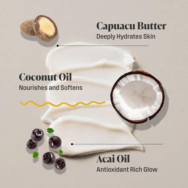 Nutrius Brazilian Body Butter Cream - Coco + Berry Bliss (2 x 6 FL OZ)