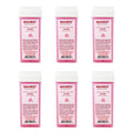 Waxness Soft Wax Cartridge Rose – Pack of 6 × 3.38 oz (96 g) – Professional Strip Wax Roll-On for Face & Body – Made in Italy