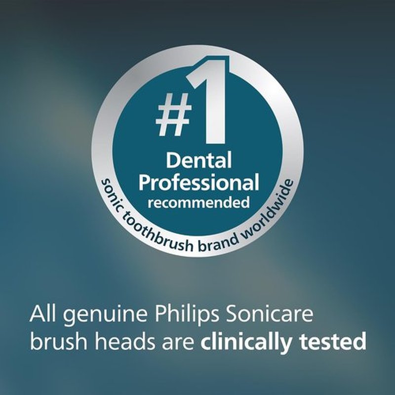 Philips Sonicare G3 Replacement Electric Toothbrush Heads - Black, 4 Pack for One Year Supply, HX9054/95