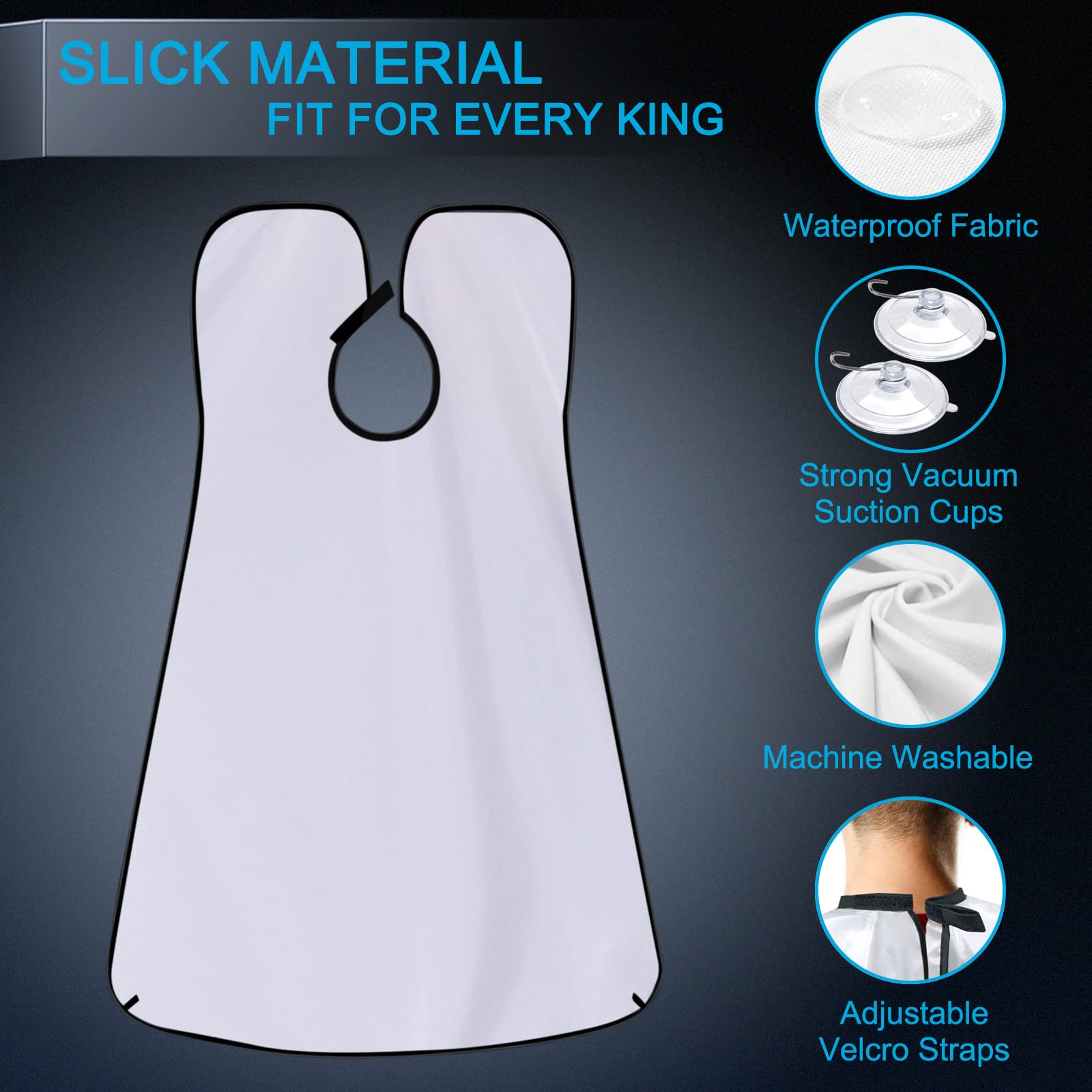 HUPBIPY Beard Bib Apron Hair Catcher for Shaving Non-Stick Shave Cape Grooming Accessories Gifts for Men Husband Father