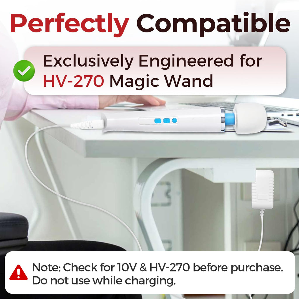 HV-270 10V Power Adapter Charging Cable Compatible with Hitachi Magic Wand