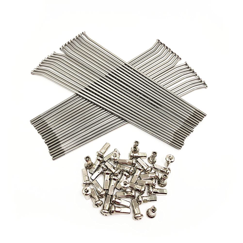 OTOM 19" Rear Wheel Spokes Kit Stainless Steel For CR125R 2002-2007 ，CR250R 2002-2007 ，CRF250R 2002-2020，CRF450R 2002-2020 (19" Rear Wheel For Honda)