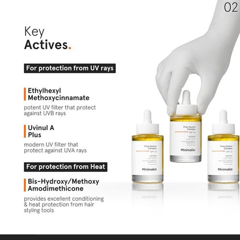 Skiennix Minimalist Frizz Control Complex - Keratin, Argan Oil & Ceramide | Smooths & Protects Hair | 1.69 fl oz / 50 ml