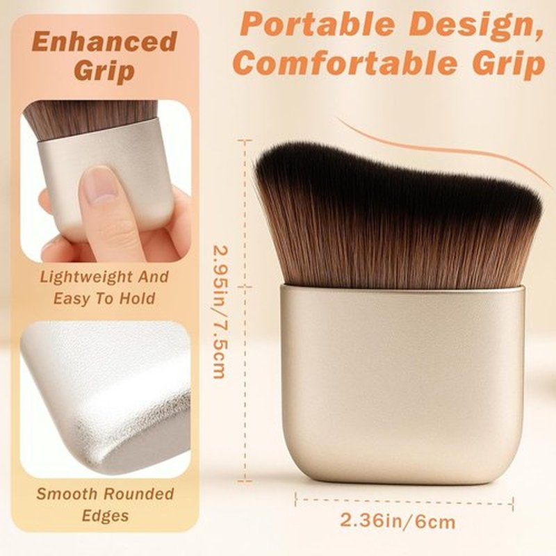 Kabuki Self Tanner Brush - Flawless Full Body & Face Makeup Applicator for Tanning, Bronzer & Lotion