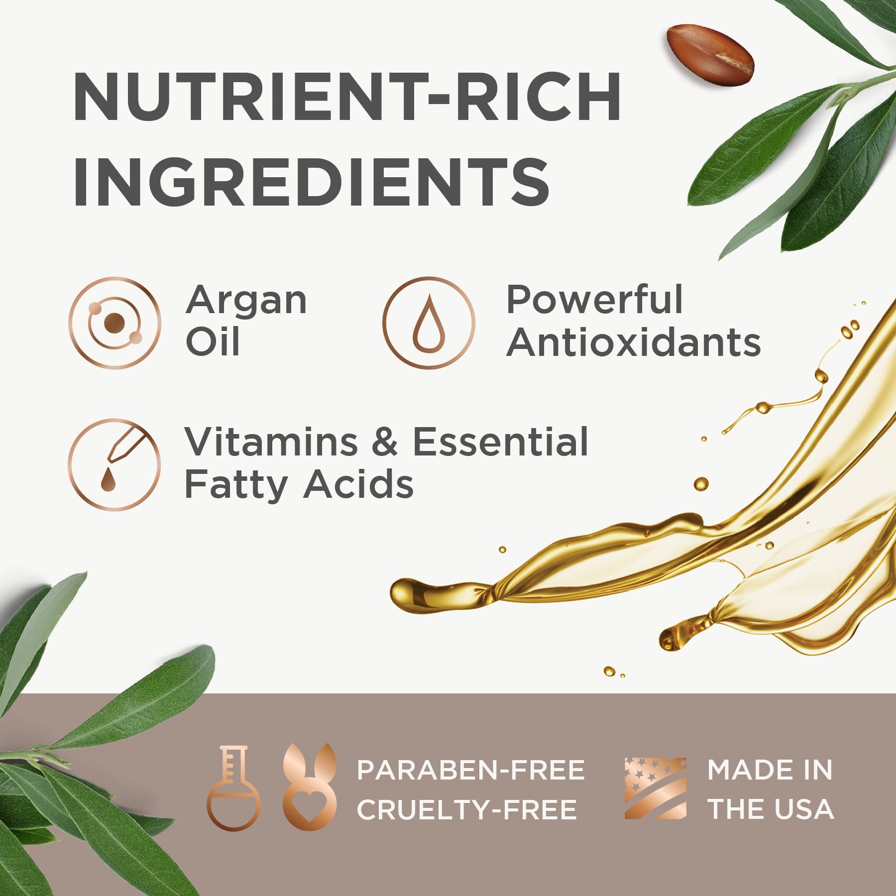 Argan Magic Nourishing Body Oil with Argan & Almond Oil | Intense Hydration, Softens & Radiates | Paraben Free, (6 FL Oz)
