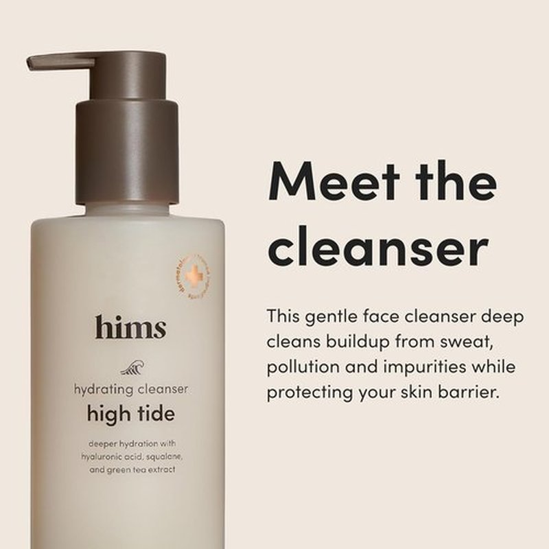 Hims High Tide Hydrating Daily Cleanser - Moisturizing Facial Cleanser with Hyaluronic Acid & Squalane - 6.8 Fl Oz
