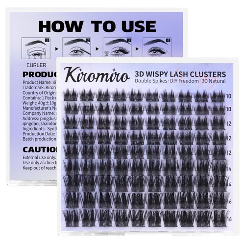 Lash Clusters Spike Cluster Eyelash Extensions Volume Eye Lash Clusters Wispy 10-16mm DIY Lashes Extension Thick Manga Eyelash Clusters for Bold Look