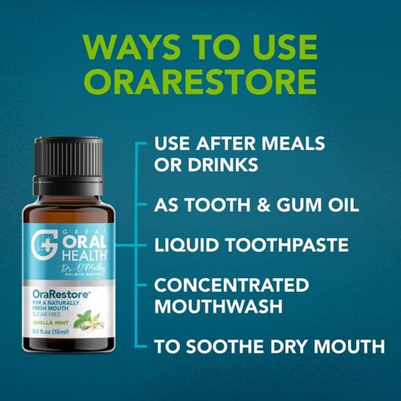 OraRestore Bad Breath Treatment - Dentist-Formulated Oral Rinse Concentrate for Fresh Breath | 15ml