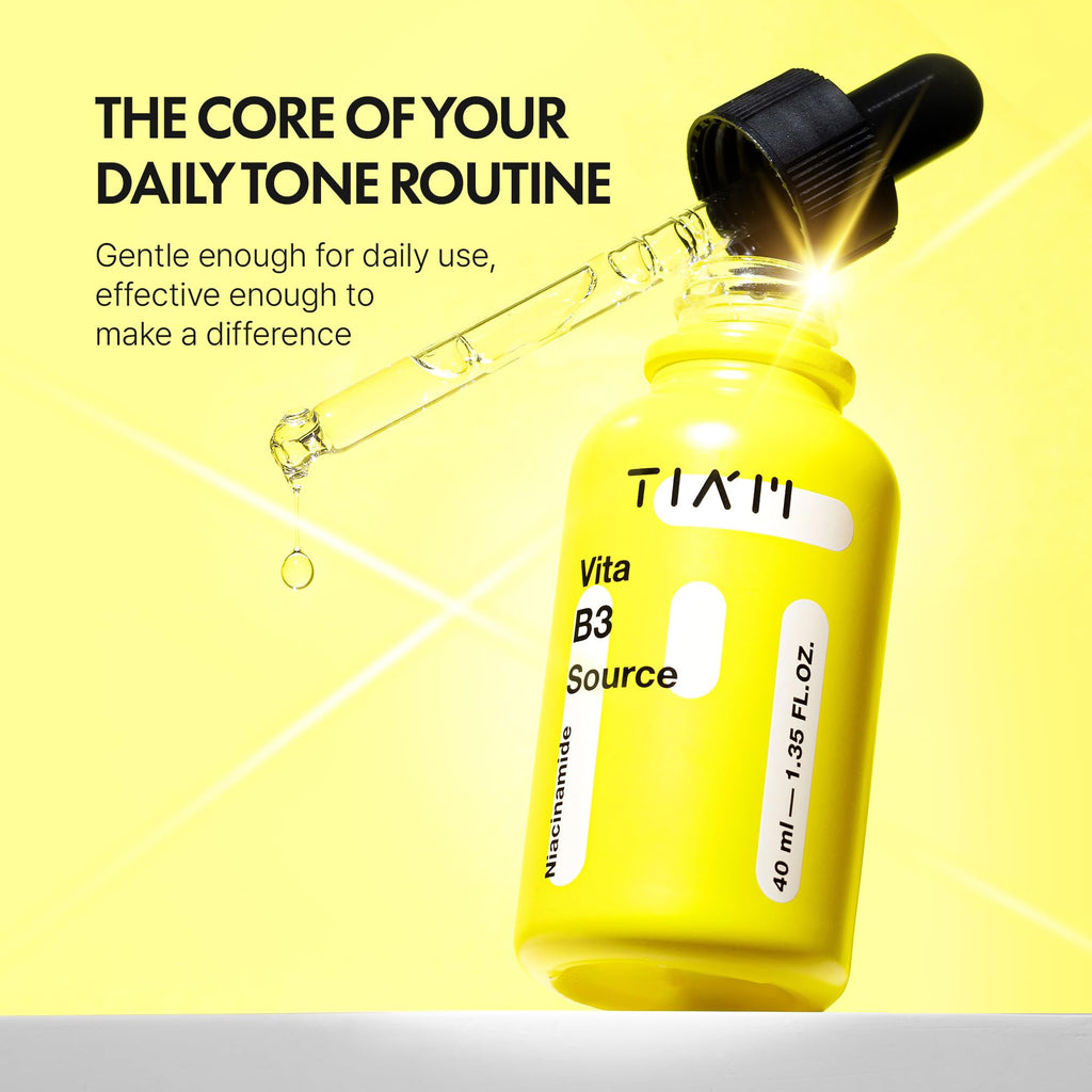 TIAM Vita B3 Source Serum, Niacinamide 10% + Arbutin 2%, Charming Tone Maker Tone-Balancing Treatment for Uneven Skin Tone, Dark Spot Care & Skin Clarity, Lightweight Daily Facial Formula, 1.35 fl oz