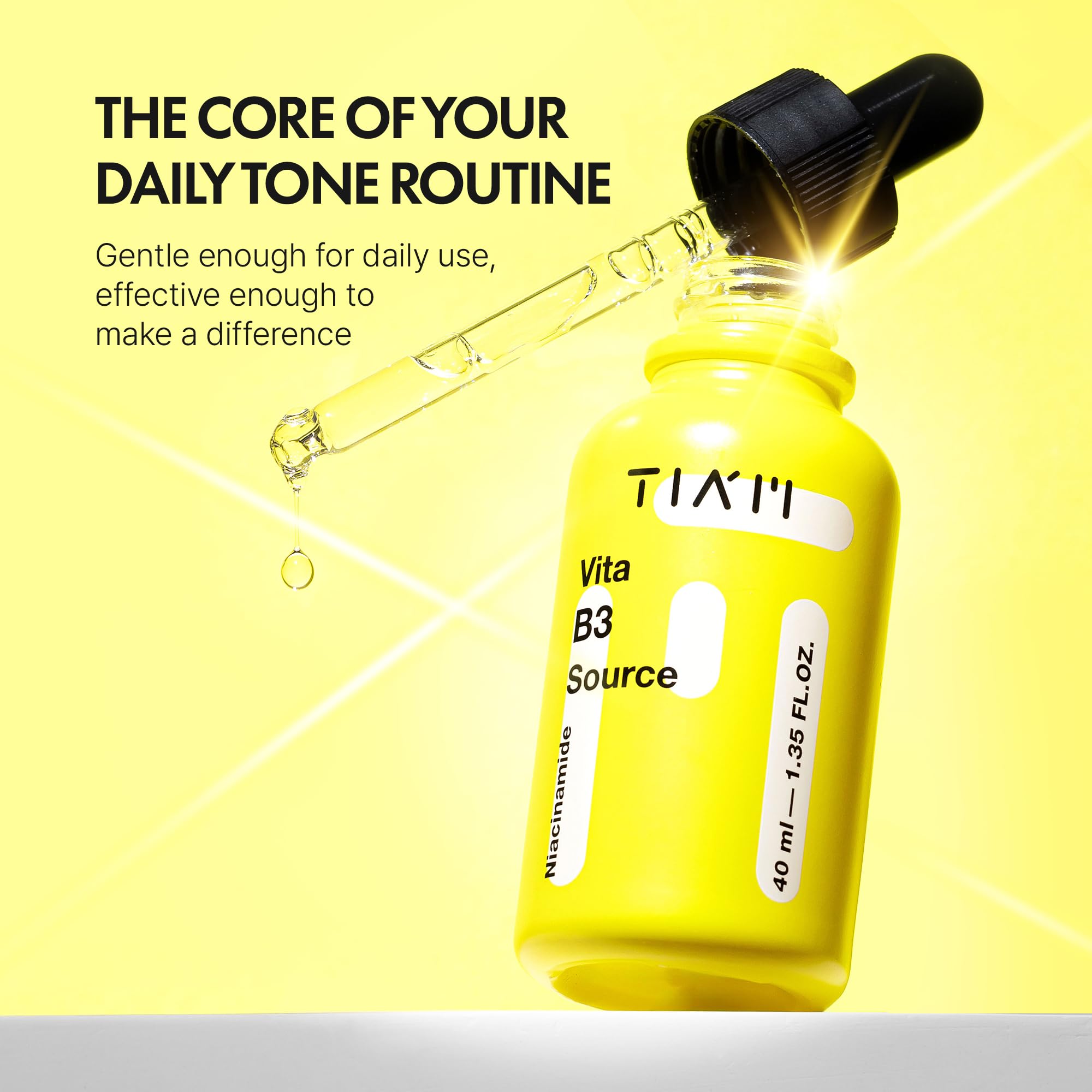 TIAM Vita B3 Source Serum, Niacinamide 10% + Arbutin 2%, Charming Tone Maker Tone-Balancing Treatment for Uneven Skin Tone, Dark Spot Care & Skin Clarity, Lightweight Daily Facial Formula, 1.35 fl oz
