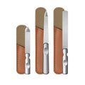 Metal Nail File (3 Pcs), Nail Files for Natural Nails & Toenails, Thick Nails Made of Stainless Steel, Double Sided Metal Nail Files with Anti-Slip Handle for Fingernail Toenail, Home or Salon Use