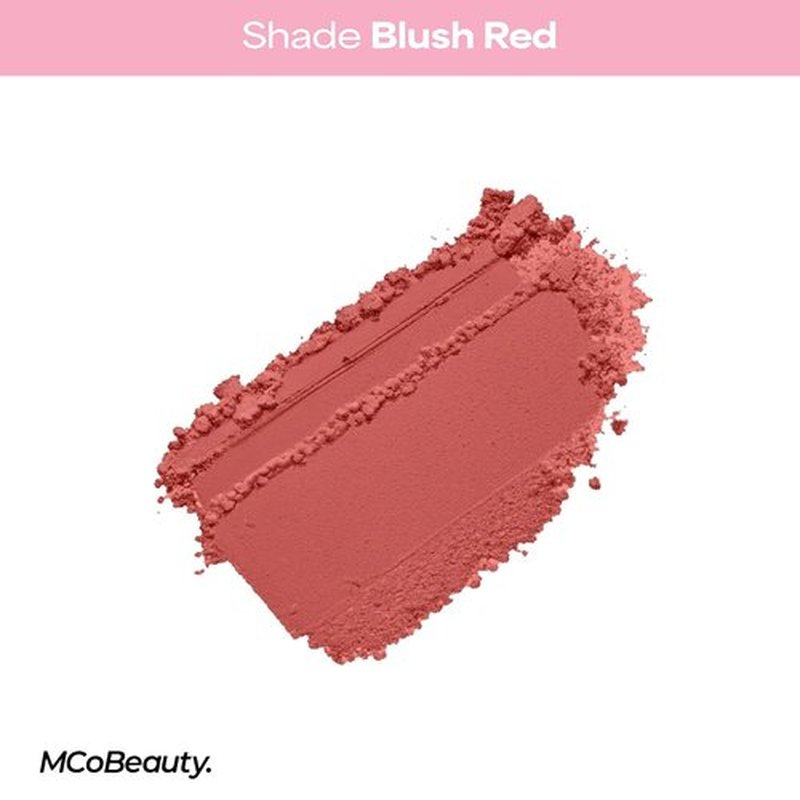 MCoBeauty Glow Up Blush Powder - Color Activated Blush Red - Soft Matte, Blendable & Long-Wearing Vegan Makeup