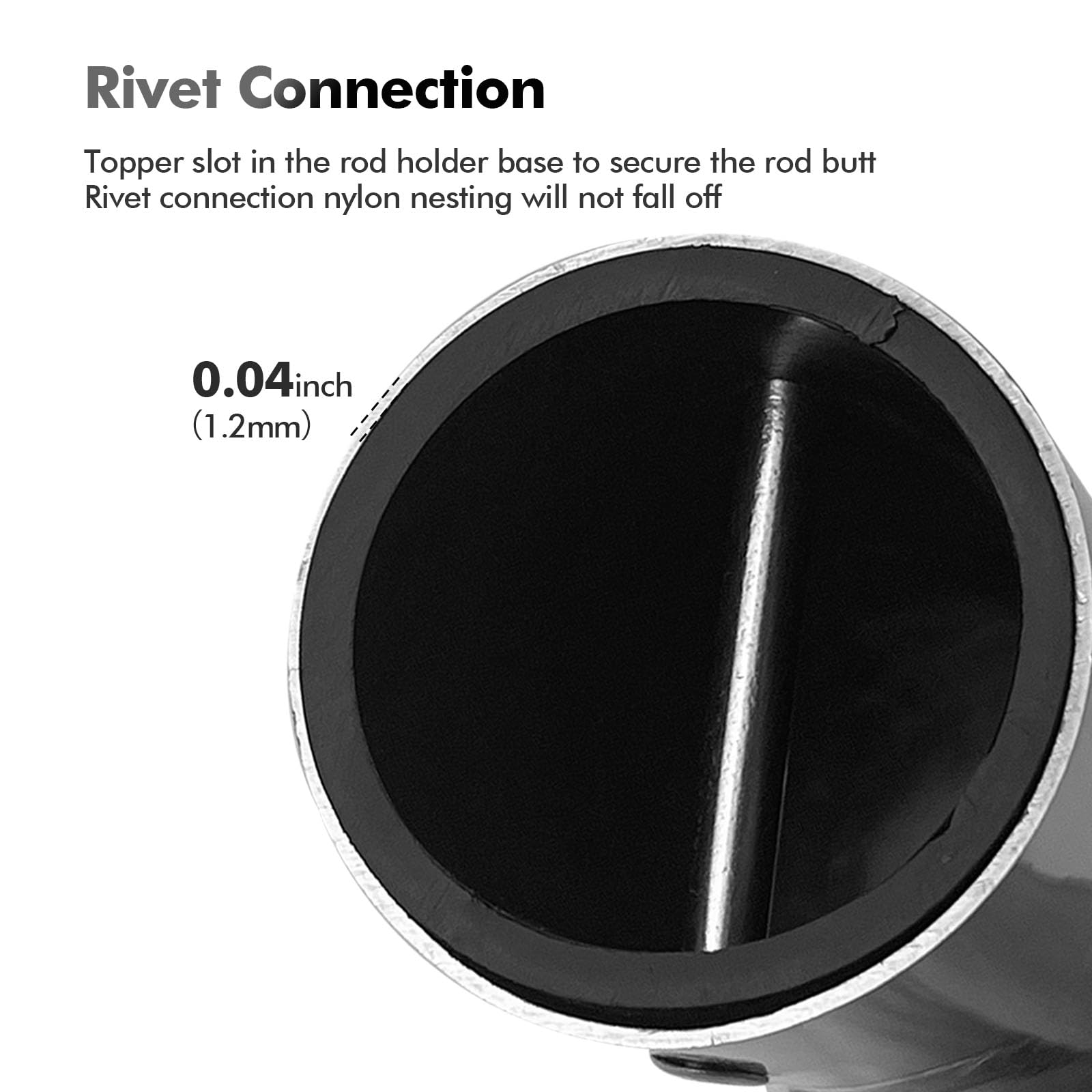 SCANDIRAIL Boat Fishing Rod Holder,2Pcs 15/30/90 Degree Stainless Steel 316 Flush Mount Rod Holders for Fishing Boat,with PVC Cap,Inner Tube and Gasket (2 PCS Without Cap, 15 Degree)