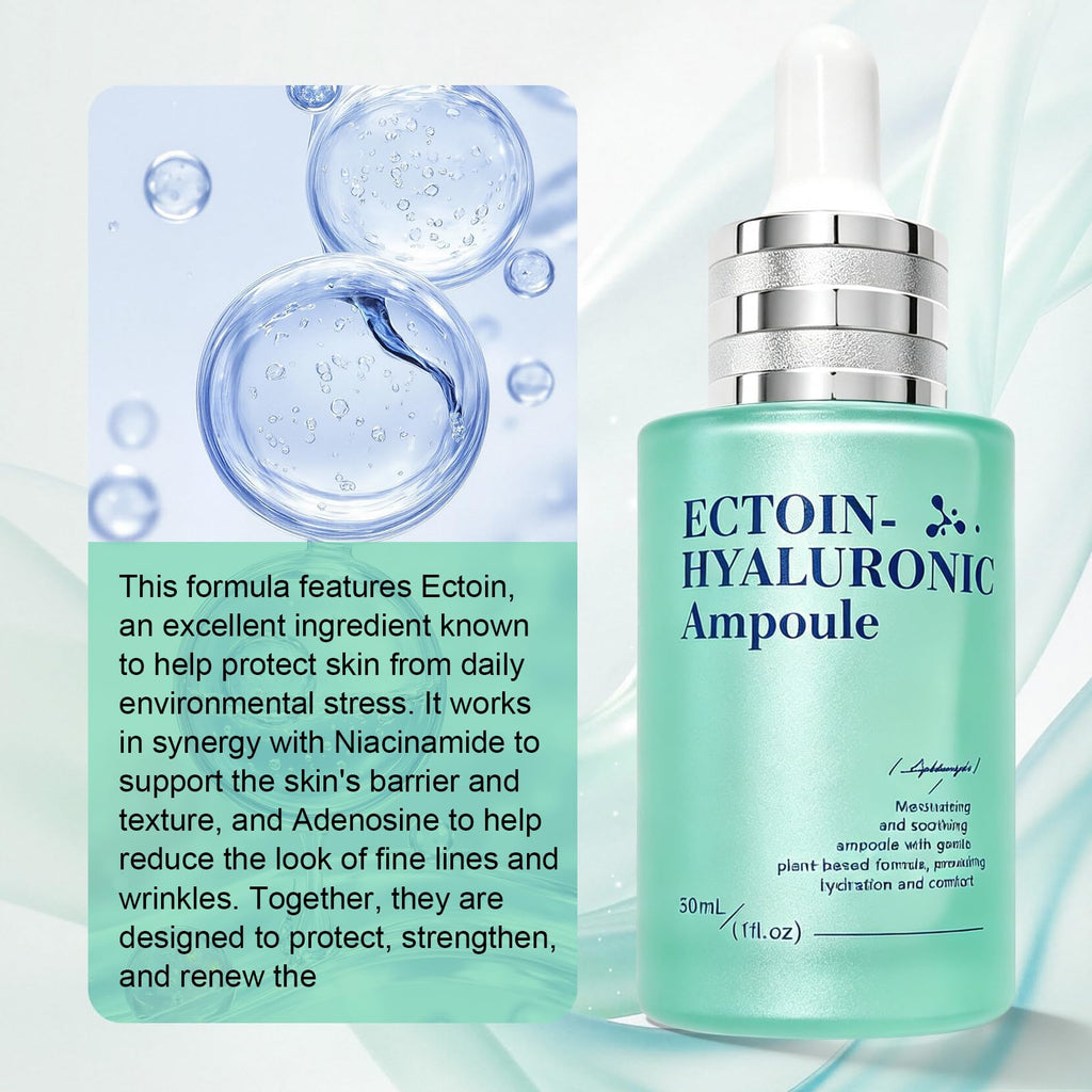 Nodfens Ectoin Face Serum, Adenosine Firming Serum for Smoothen Fine Lines & Strengthens Moisture Barrier, Oil-Free Anti-Aging Facial Serum for Targeted for Sensitive and Oily Skin - 1.01 fl oz