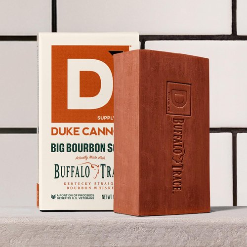 Duke Cannon Big Brick Bar Soap for Men 3-Pack – Extra Large Bars – American Bourbon Scent – Natural Men's Body Cleansing Bar – USA-Made with Global Materials, Long-Lasting Exfoliating Soap -10 oz