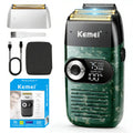 KEMEI Foil Shaver Barber for Men,Electric Razor Rechargeable with Beard Trimmer,Cordless Lithium Titanium Foil Shavers with Travel Case