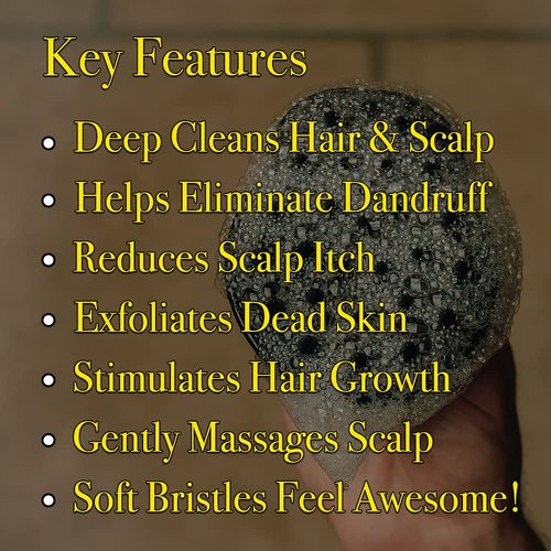 Pete & Pedro Scalp Massager Shampoo Brush - Soft Silicone Bristles for Hair Care & Lather | Dandruff Exfoliator