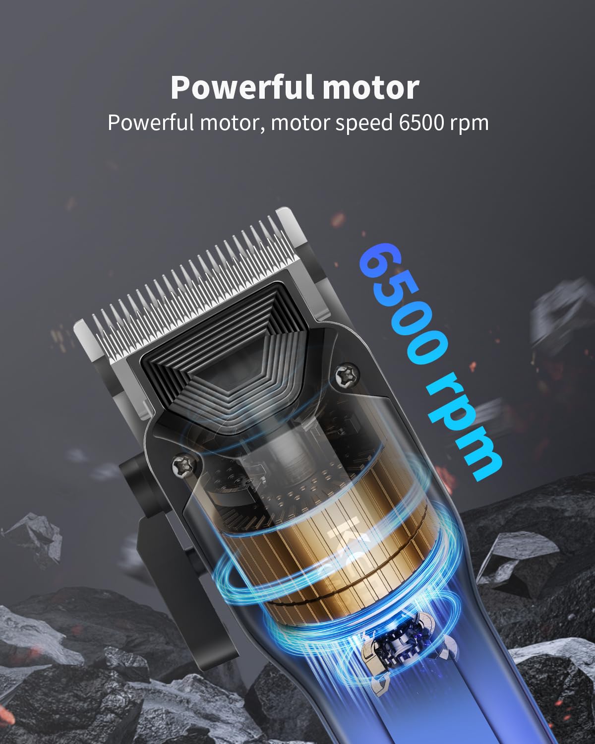 KEMEI KM-2272 Professional Hair Clippers for Men, Cordless Barber Clippers, Electric Clipper for Men Haircut, USB Type C Rechargeable Up to 200 Min Usage with LED Display