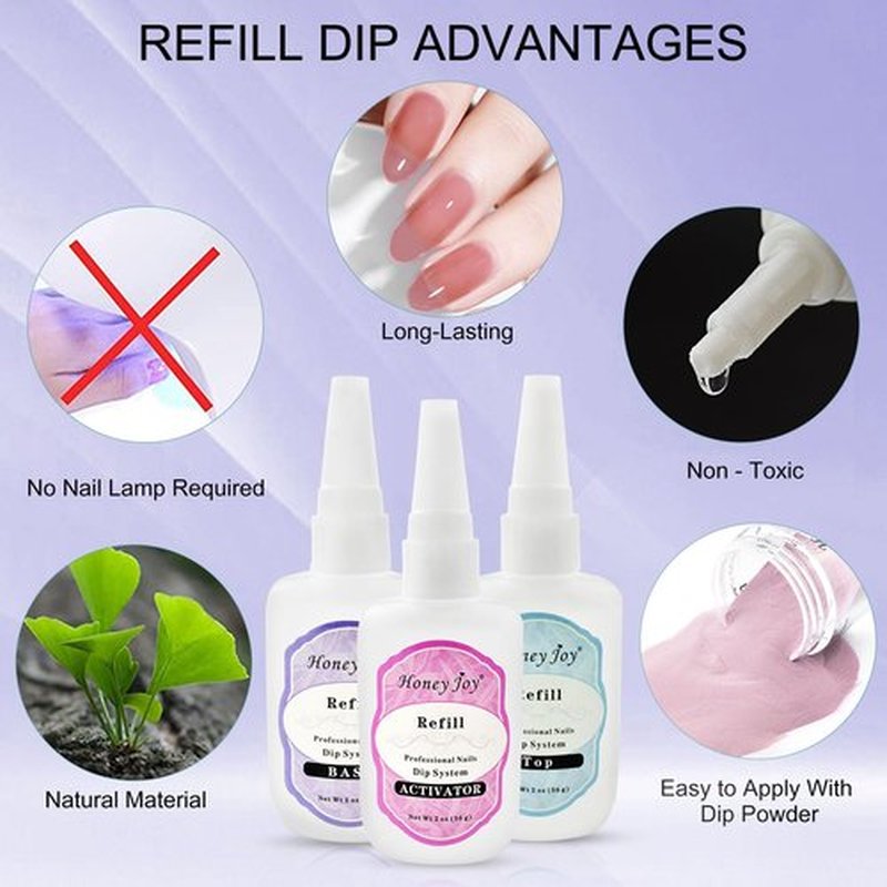 56ml / 1.91oz Refill Gel Base Top Sealer Dry Activator for Dipping Powder Pre-Bond Liquid No Lamp Cure Dip Nails Natural Dry, 56ml-Activator…
