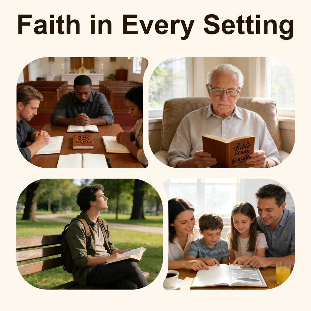 66-Page Bible Study Guide for Daily Study | Beginner-Friendly Notebook with Scripture Summaries, Daily Reflections, Quotes & Prayer Pages | for Spiritual Growth to Strengthen Faith, Christian Gift
