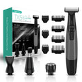 VOYOR Beard Trimmer for Men - All-in-One Rechargeable Grooming Kit | Cordless Wet/Dry Electric Razor (Grey)