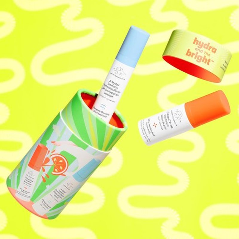 Drunk Elephant Hydra & Bright Skincare Set - C-Firma (9 ml) & B-Hydra (8 ml) - Clean, Cruelty-Free Formula