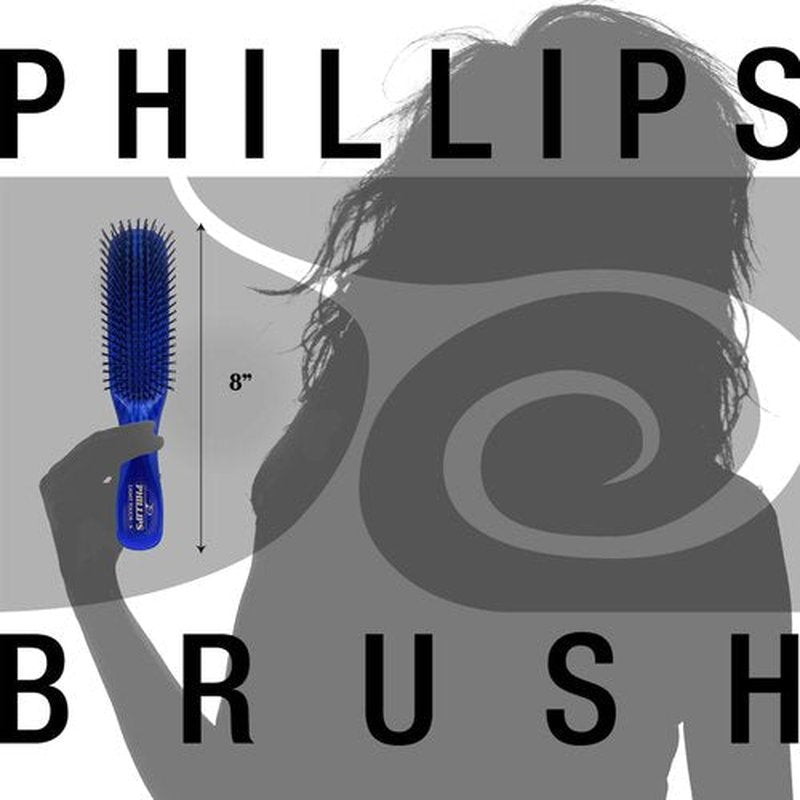 Phillips Brush Light Touch 6 Sapphire Blue Hair Brush & Petite Sized Combo Pack by Phillips Brush