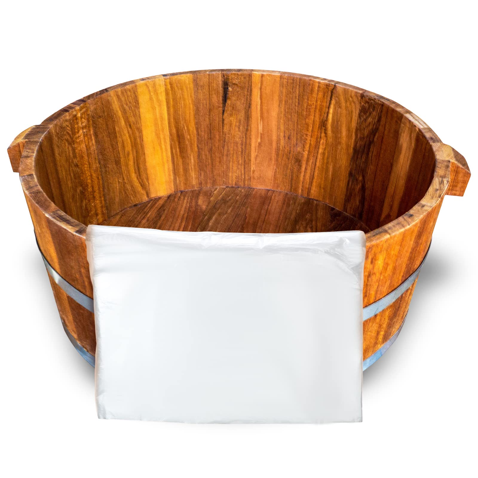 100 Pcs Disposable Foot Tub Liner Portable Bath Bags Plastic Pedicure Spa Bags Thin Large Foot Bath Liners Disposable Spa Hotel Home Use, 25 x 23 Inches