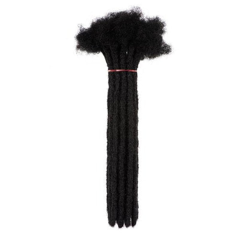 LinkMai 0.2-0.8cm Locs 8-18 I nch 20 Strands 100% Real Human Hair Dreadlock Extensions for Man/Women Permanent Loc Extensions Bundles Can Be Dyed Bleached Curled & Twisted (0.4CM, 1B, 14 INCH)