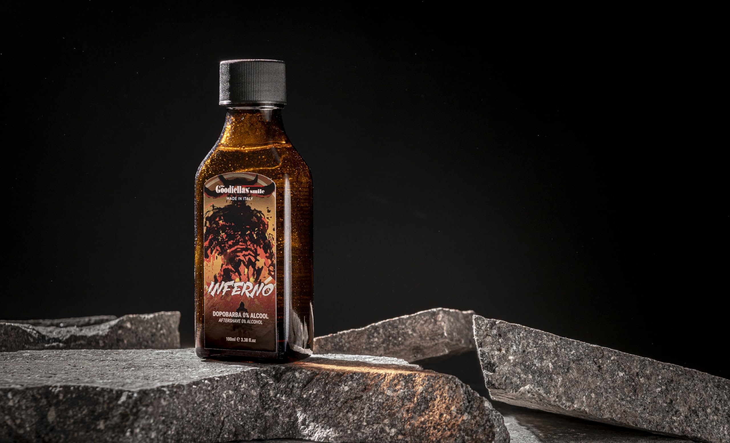 The Goodfellas' smile, INFERNO Tallow Shave Soap and Afltershave Splash Bundle, Made in Italy