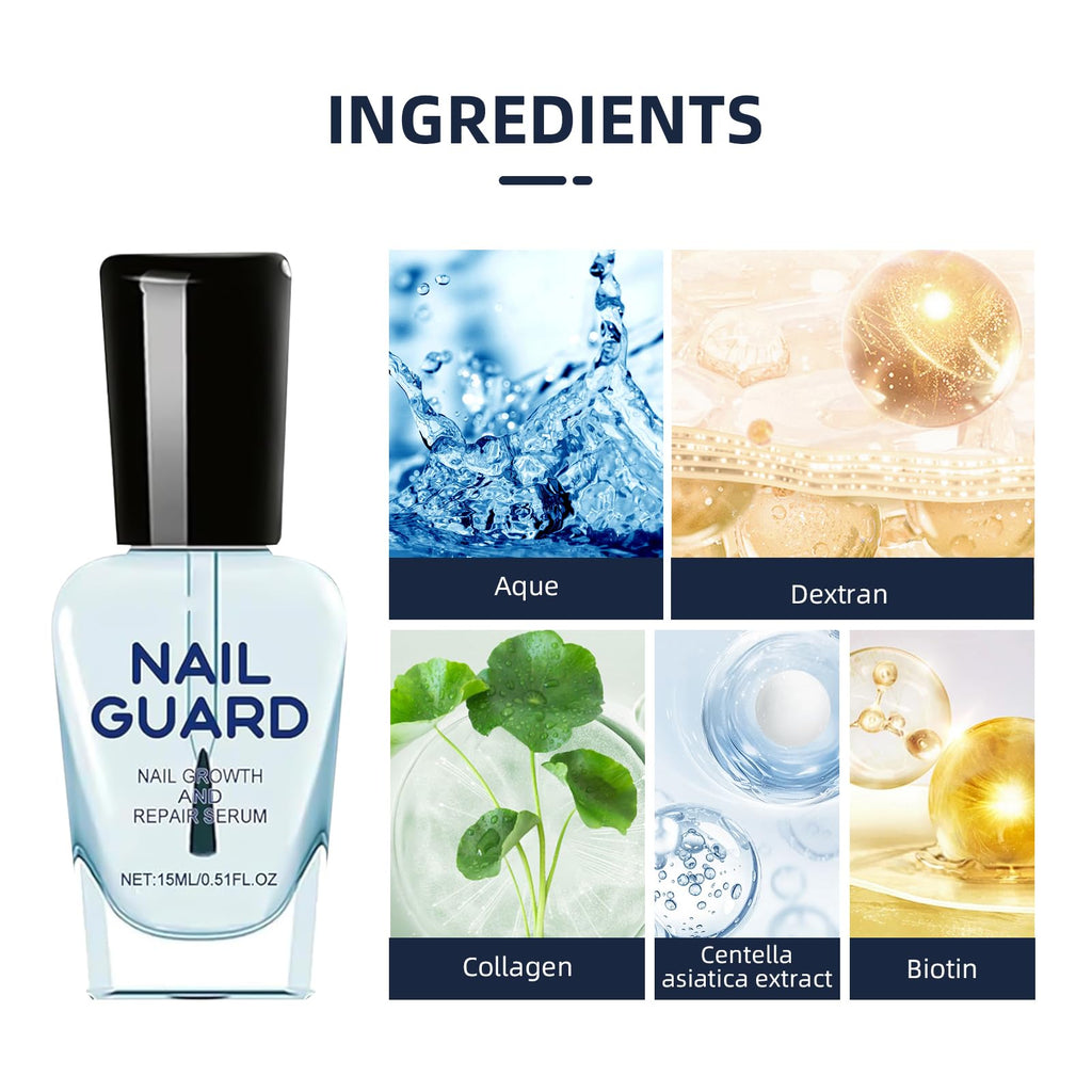 YFKEJI Onyxoguard Nail Growth And Repair Serum, Nail Growth and Strengthener Essence For Thin Nails And Growth, Nail Growth Serum, Onyxoguard Serum (2PCS), White