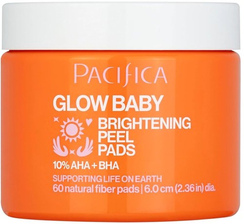 Pacifica Brightening Peel Pads - Glow Enhancing Exfoliation | 60 Count for Radiant Skin