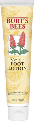 Burt's Bees Peppermint Oil Foot Lotion - Refreshing Moisturizer for Soft Feet | 3.38 Oz