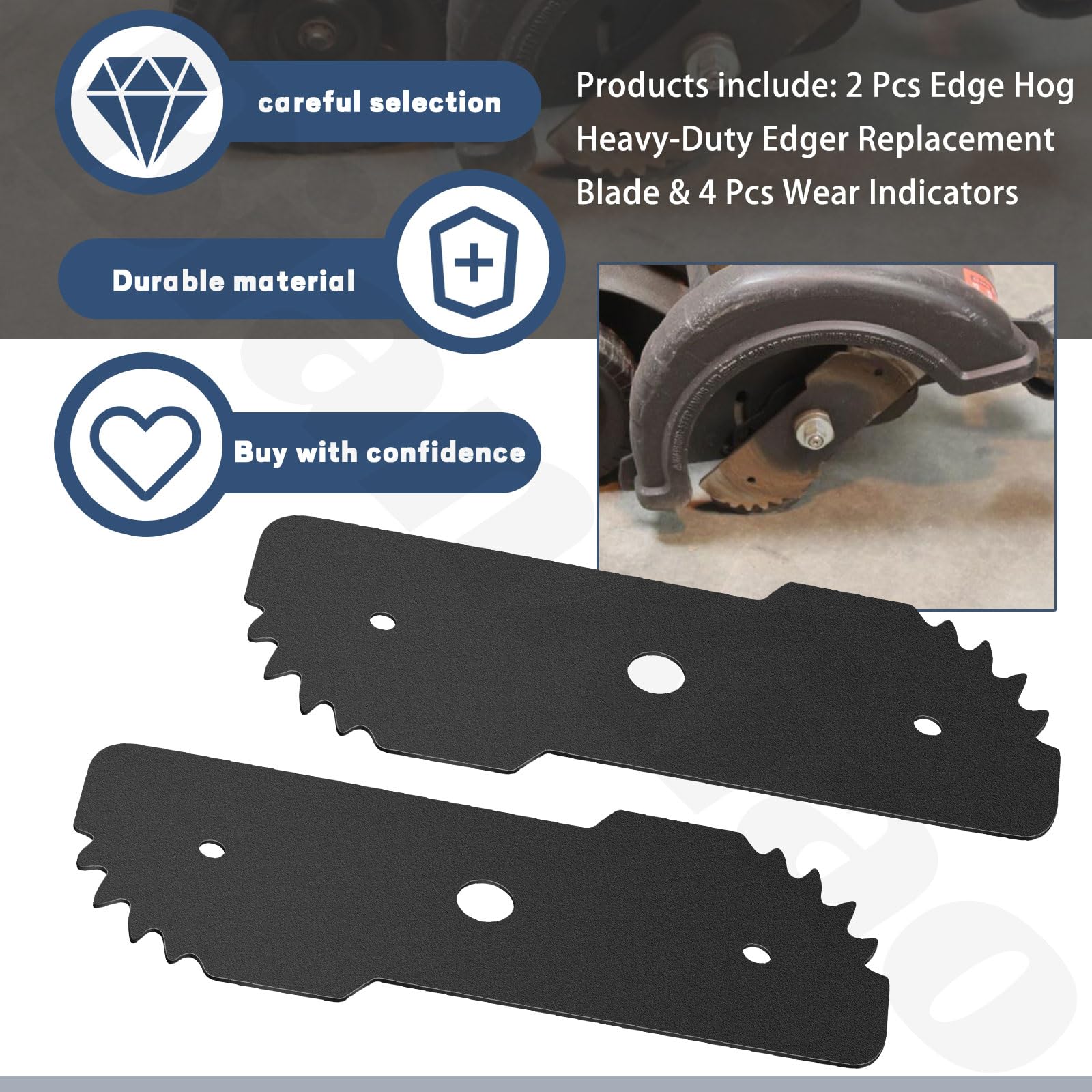BianXiao 2 Pcs Edge Hog Heavy-Duty Edger Replacement Blade EB-007 7-1/2" W/4 Wear Indicators 243797-00 Fits for Black & Decker Craftsman String Trimmer/Edger LE750 LE710 LE760 EH1000 CMEED400