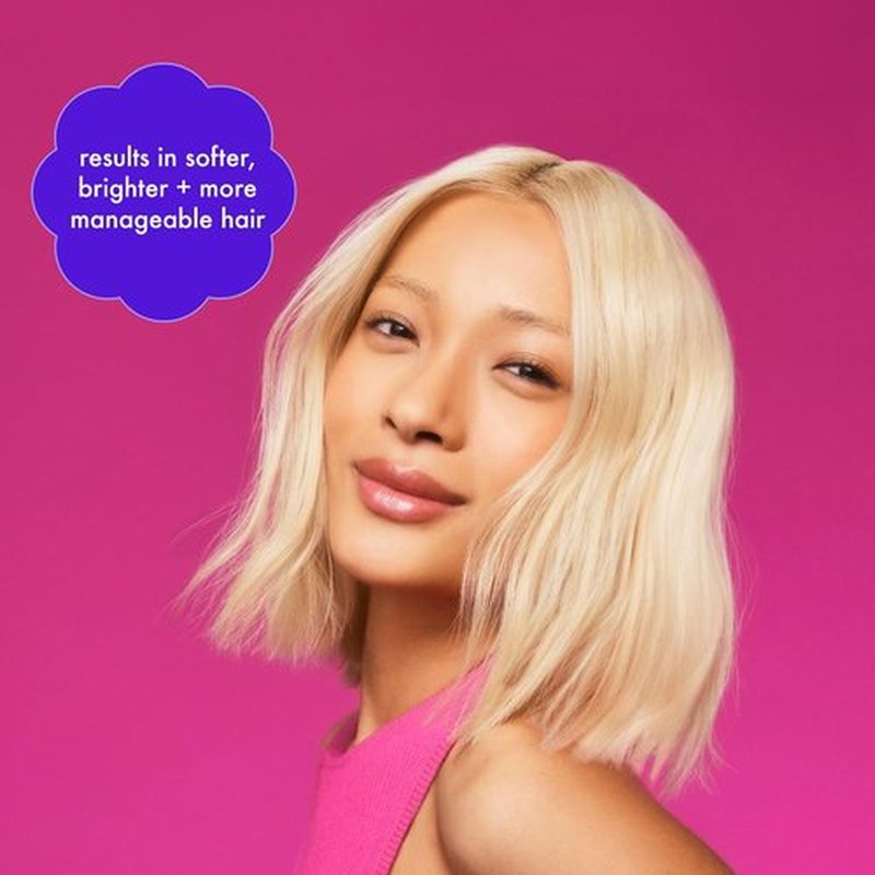 Amika Bust Your Brass Cool Blonde Shampoo - Strength Repair Formula for Radiant Hair