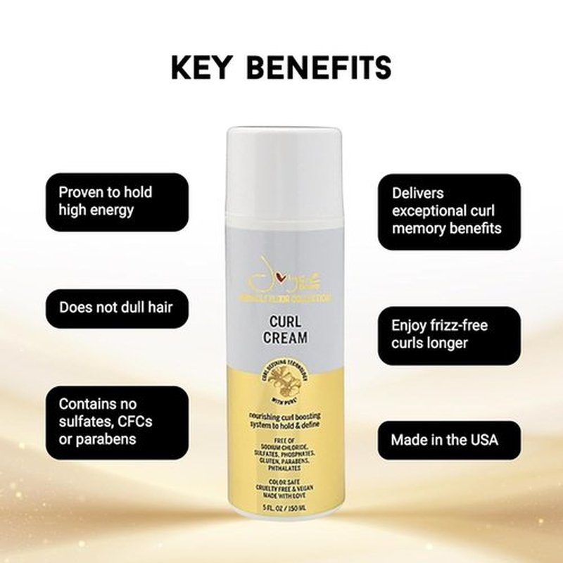 Joyce Giraud Curl Cream - Nourishing Curl Boosting System for Frizz-Free Definition | 5 oz