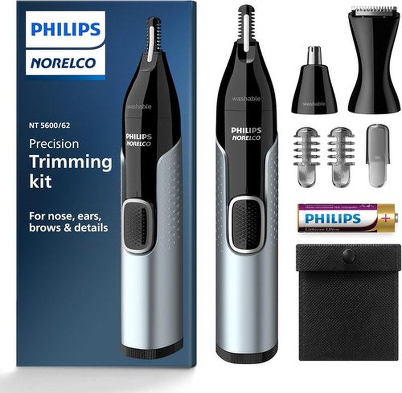 Philips Norelco Nose Trimmer 5000 - Precision Trimming Kit for Nose, Ears & Eyebrows | NT5600/62