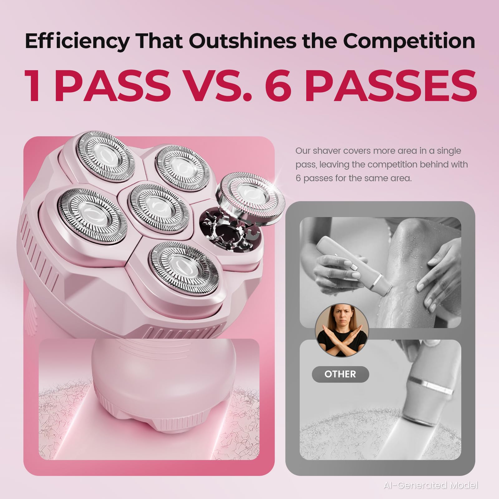 PRITECH Electric Razors for Women Legs, Electric Shaver for Women