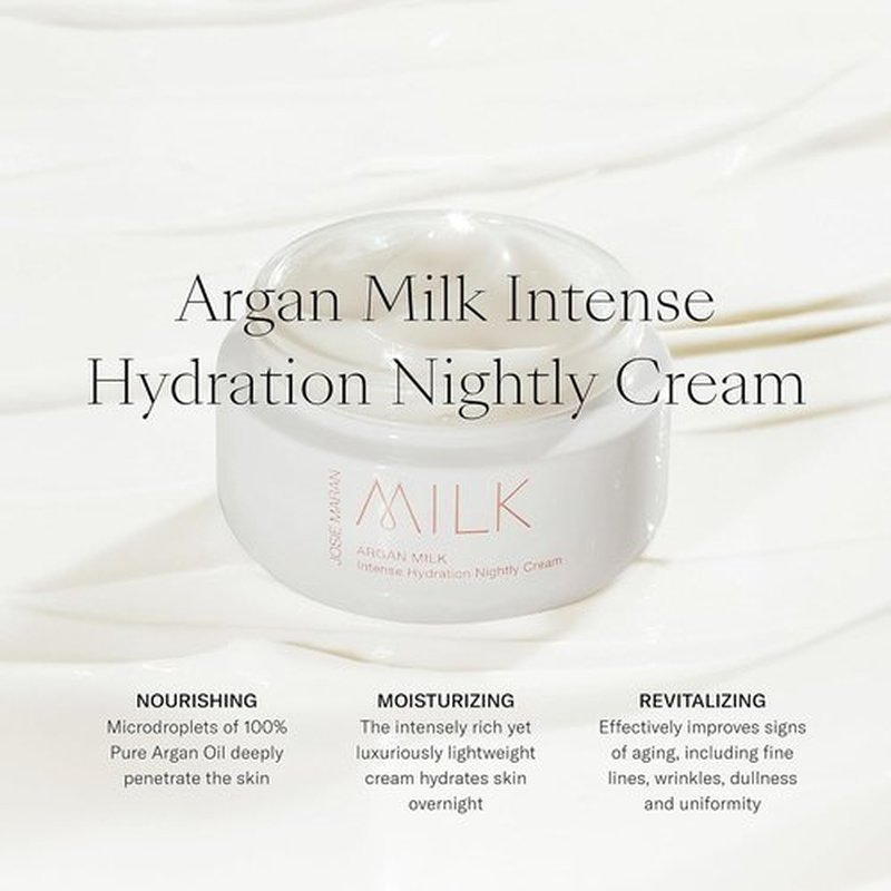 Josie Maran Argan Milk Body Care Gift Set - Intense Hydration Serum & Night Cream - Fast-Absorbing Formula (2 Count)